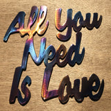 All You Need is Love Metal Art