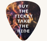 Buy the Ticket, Take the Ride Guitar Pick Metal Art