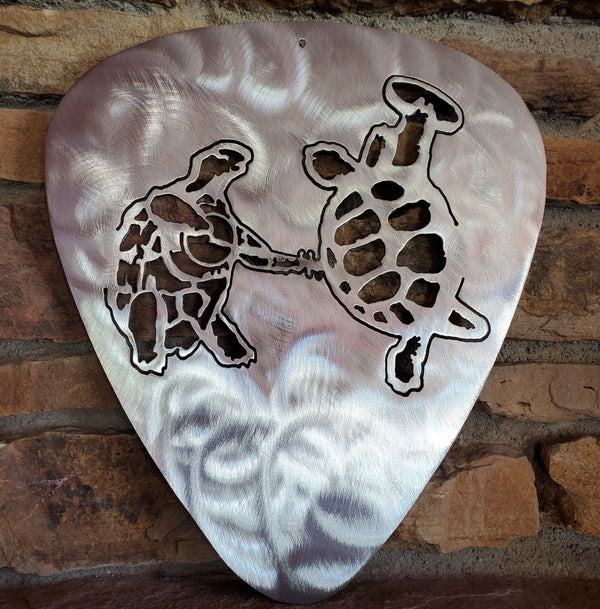Grateful Dead Dancing Turtles Guitar Pick Metal Art