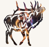 Bull Elk Metal Art Sculpture
