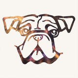 Bulldog Face Metal Art
