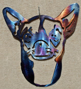 Chihuahua Face Metal Art