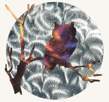 Owl and Moon Metal Wall Art