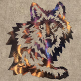Wolf Head with Leg Metal Art (#102) - Mountain Metal Arts