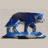 Wolf Walking Gently Candle Holder (#105CH) - Mountain Metal Arts