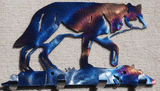 Wolf Walking Gently Key Holder (#105KH) - Mountain Metal Arts