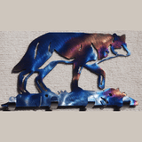 Wolf Walking Gently Key Holder (#105KH) - Mountain Metal Arts
