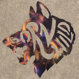 Wolf Head with "Born Wild" Cut Out Metal Art (#115) - Mountain Metal Arts