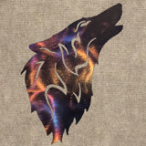 Wolf Head Howling Metal Art (#128) - Mountain Metal Arts
