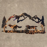 Wolves, Mountains and Trees Metal Art (#140) - Mountain Metal Arts