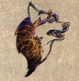 Wolf Face Profile Metal Art (#141) - Mountain Metal Arts