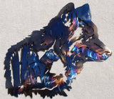 Wolf within Wolf Metal Wall Art (#106) - Mountain Metal Arts