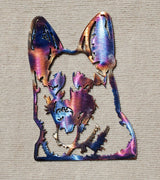 German Shepherd Face Metal Art - Mountain Metal Arts