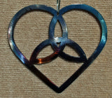 Celtic Heart with Triquestra Metal Art Sculpture - Mountain Metal Arts