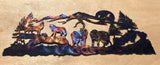 Wolf Pack with Mountains, Trees and Moon Metal Art Sculpture (#143) - Mountain Metal Arts