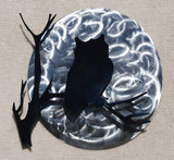 Owl and Moon Metal Wall Art - Mountain Metal Arts
