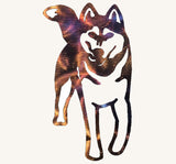 Happy Wolf Metal Art (#138)
