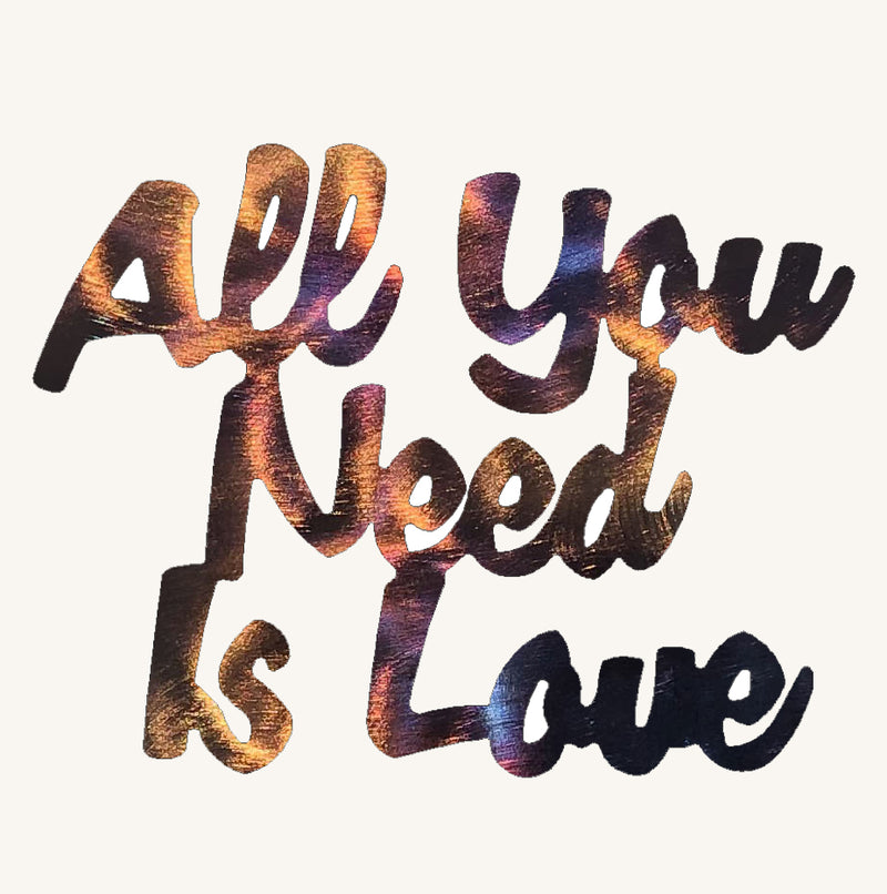 All You Need is Love Metal Art