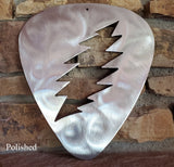Grateful Dead Lightning Bolt Guitar Pick Metal Art