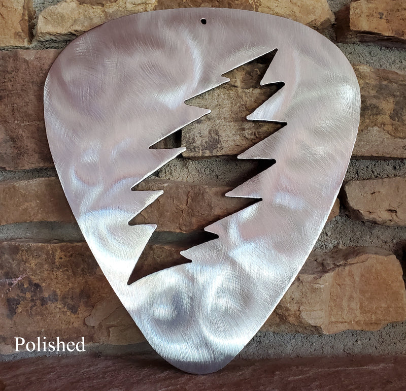 Grateful Dead Lightning Bolt Guitar Pick Metal Art