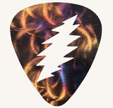 Grateful Dead Lightning Bolt Guitar Pick Metal Art