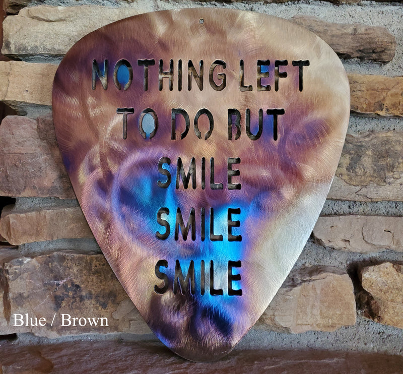 Grateful Dead Nothing Left to Do But Smile Smile Smile Guitar Pick Metal Art