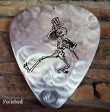 Grateful Dead Skeleton Guitar Pick Metal Art