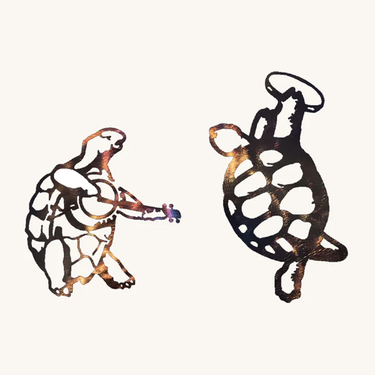Turtle Gd Grateful Dead Terrapin Turtles Metal Art Sculpture – Mountain Metal Arts