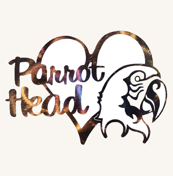 Jimmy Buffett Parrot Head Metal Art