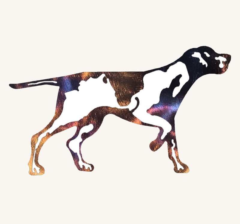 Pointer Dog Metal Art