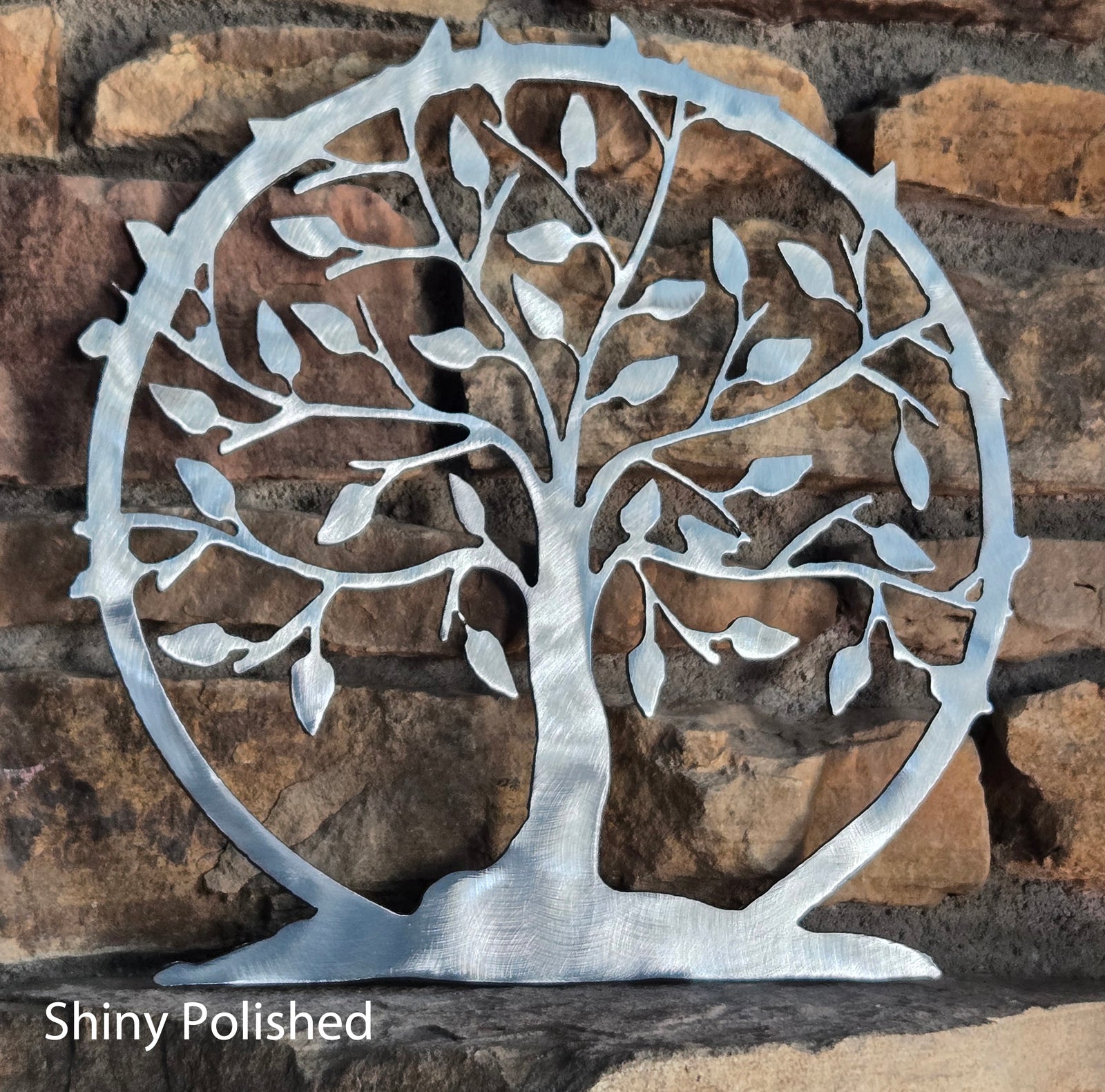 Tree of Life / Family Tree with Circle Metal Art Sculpture