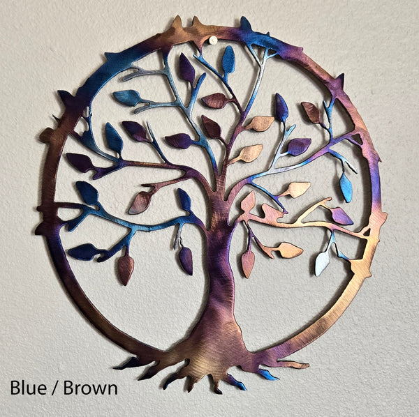 Tree of Life with Roots Metal Art Sculpture