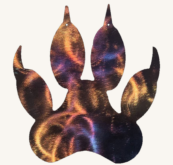 Wolf Paw Cut-Out Metal Art (#151)