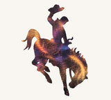 Wyoming Bucking Horse and Rider Metal Art