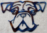 Bulldog Face Metal Art