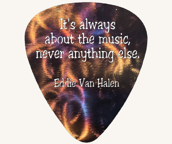 Eddie Van Halen Custom Guitar Pick Quote