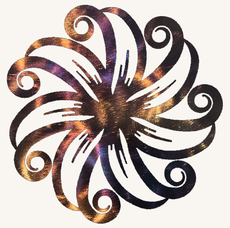 Flower Spiral Metal Art