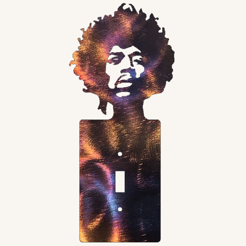 Jimi Hendrix Metal Art Light Switch Cover