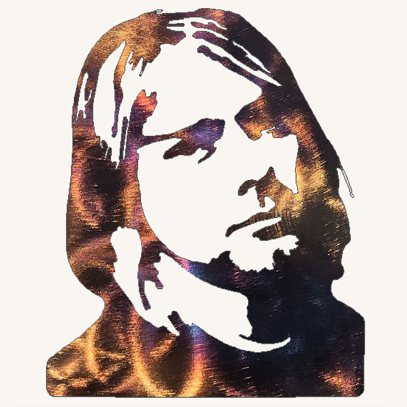 Kurt Cobain of Nirvana Metal Art - Mountain Metal Arts