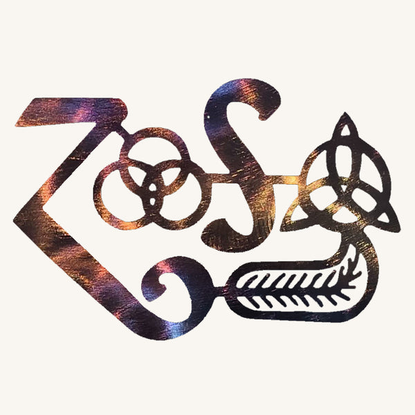 SUPER BENDER MK II ZOSOロゴ付 Led Zeppelin Zoso Four Symbols Metal Art – Mountain Metal Arts