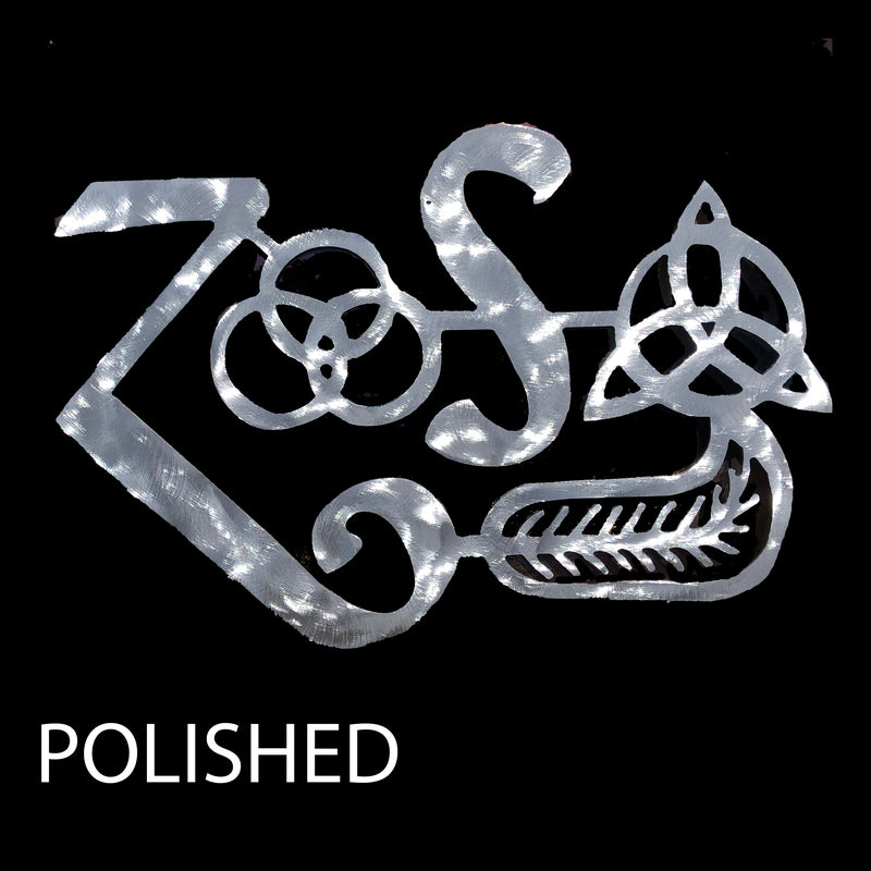 Led Zeppelin Zoso Four Symbols Metal Art - Mountain Metal Arts