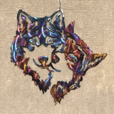 Two Wolves in Love Metal Art (#144) - Mountain Metal Arts