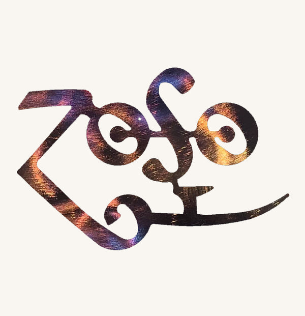 Jimmy Page of Led Zeppelin Zoso Symbol Metal Art