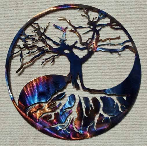 Yin Yang Tree Metal Art Sculpture - Mountain Metal Arts