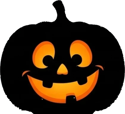 A carved jack-o-lantern
